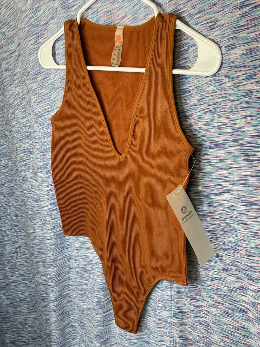 NWT Ribbed MonoB Bodysuit Chocolate Brown